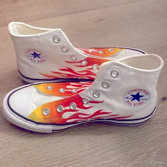 ❌SOLD❌ NWOT [Converse] Chuck Taylor Flame All-Star Hi-Top Sneakers Women's Sz 6 - Picture 7 of 15